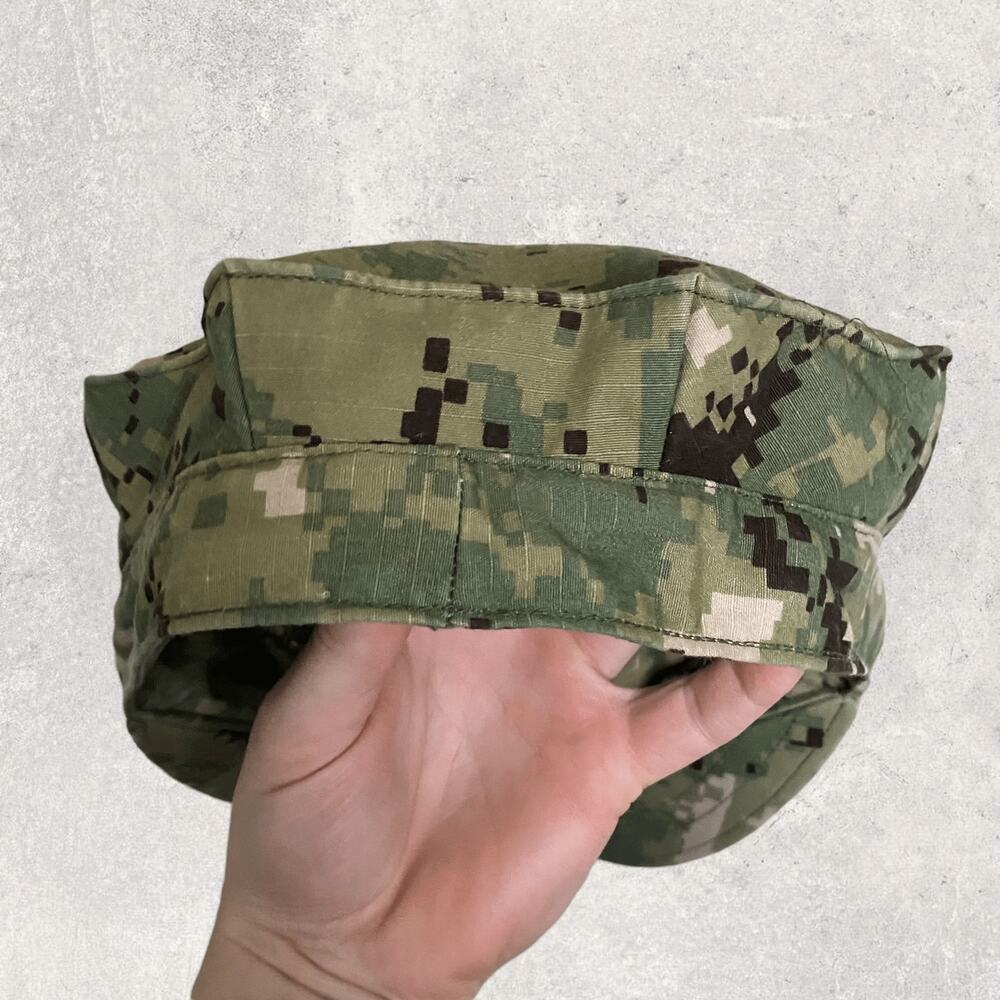 Vintage Y2K US Marines Digital Camo Hat 7 1/2 Embroidered Logo - Picture 5 of 7